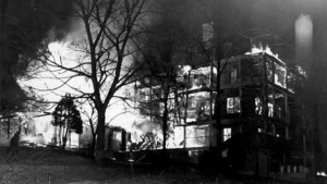 Photo of the Higland Hospital fire. 