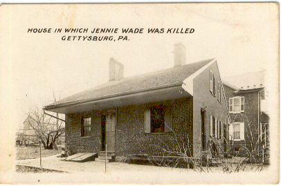 photo of the Mclellan home that would become the Jennie Wade house
